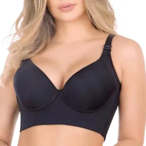 🔥 Women's Push-Up Sports Bra | Back Fat Smoothing | Seamless Lift & Support