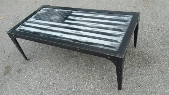 #051- The Patriot Industrial Style Coffee Table