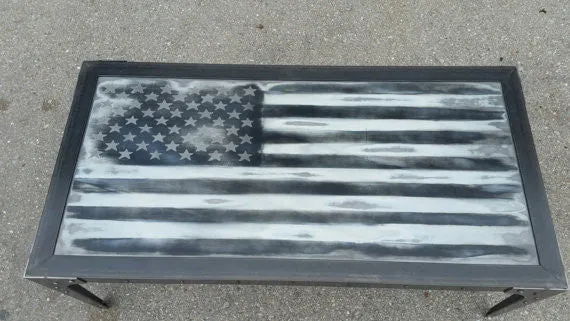 #051- The Patriot Industrial Style Coffee Table