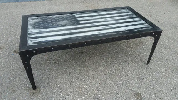 #051- The Patriot Industrial Style Coffee Table