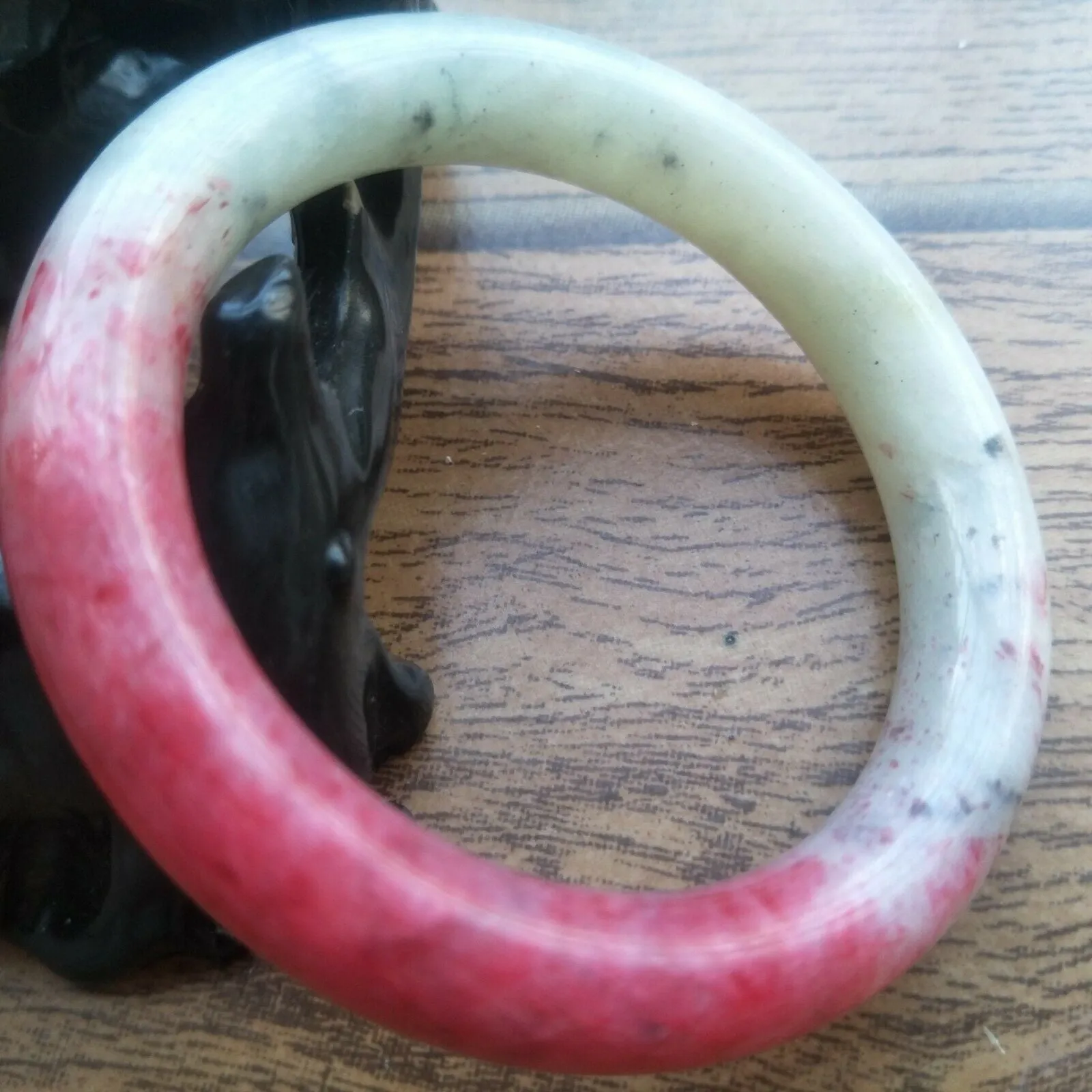 10% OFF- 54/55/56mm Certified Natural Red Emerald Xiu Jade A HandCarved Lucky Round Bracelet Bangle A150
