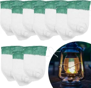 10PCS Lanterns Mantles, Propane Lantern Mantles, Gas Lamp Mantles, String Tie Lantern Mantles, Gas Lantern Mantles, Gas Lantern Covers for Fueled Lanterns, Outdoor Camping Lantern Mantles