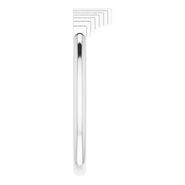 14K White Geometric Stackable Ring