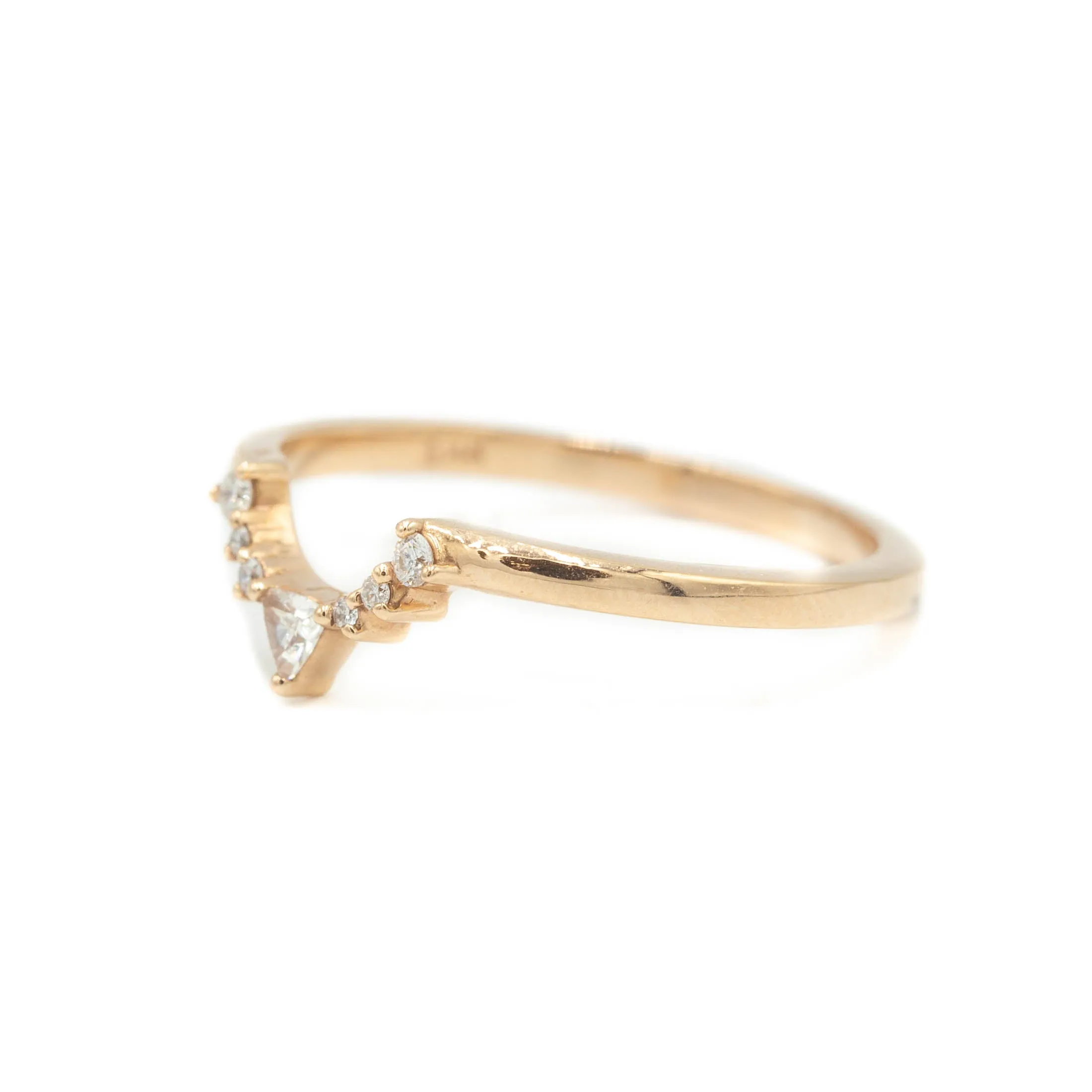 14kr Trillion Contour Diamond Band