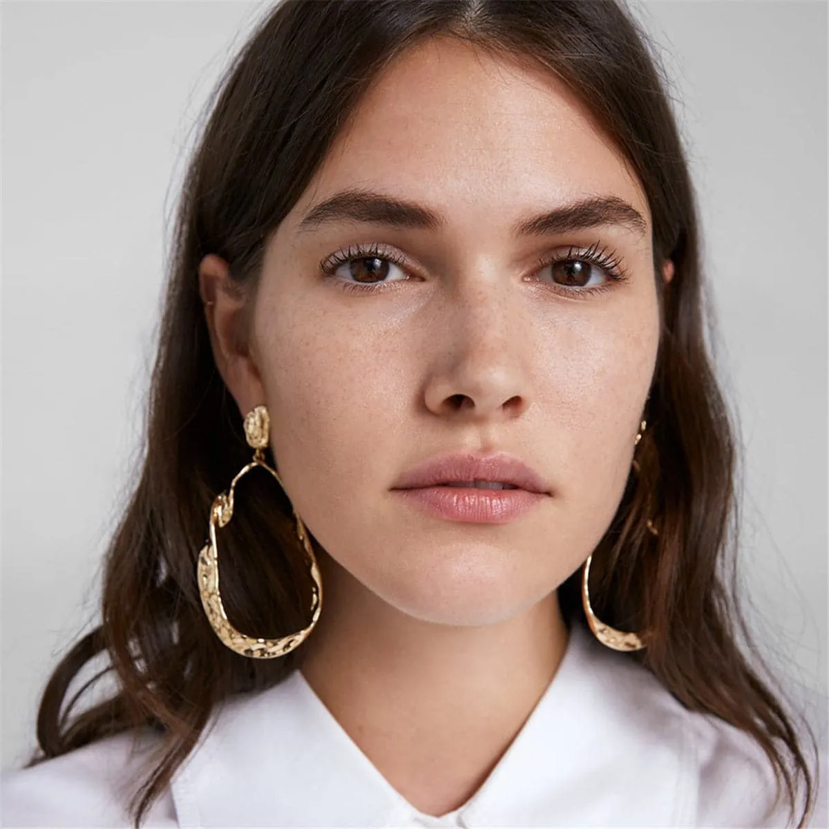 18K Gold-Plated Twisted Teardrop Earring