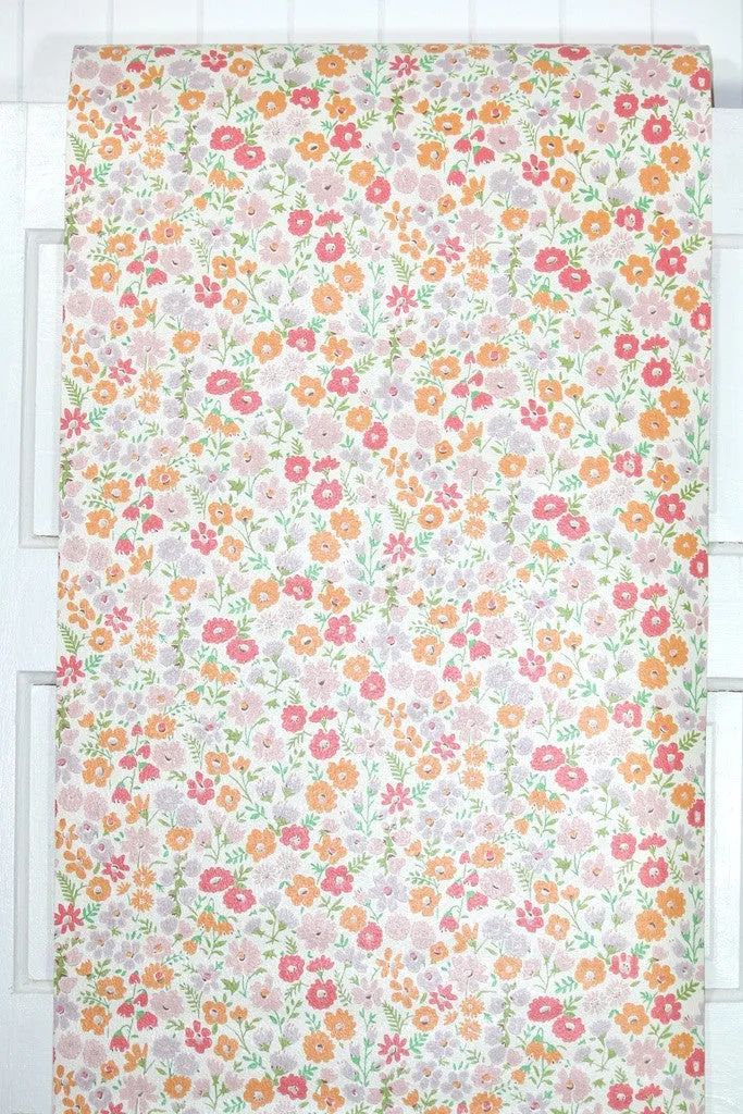1970s Floral Vintage Wallpaper