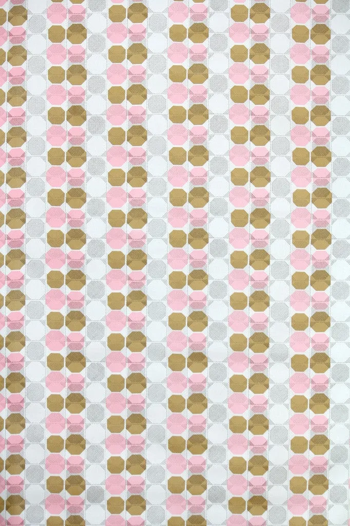 1970s Geometric Vinyl Vintage Wallpaper