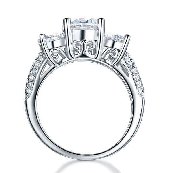2.0 Ct 3-Diamond Vintage Style Ring