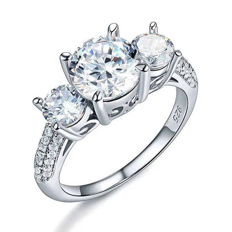 2.0 Ct 3-Diamond Vintage Style Ring