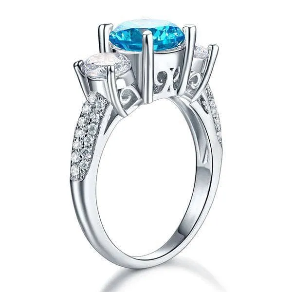 2.0 Ct 3-Diamond Vintage Style Ring