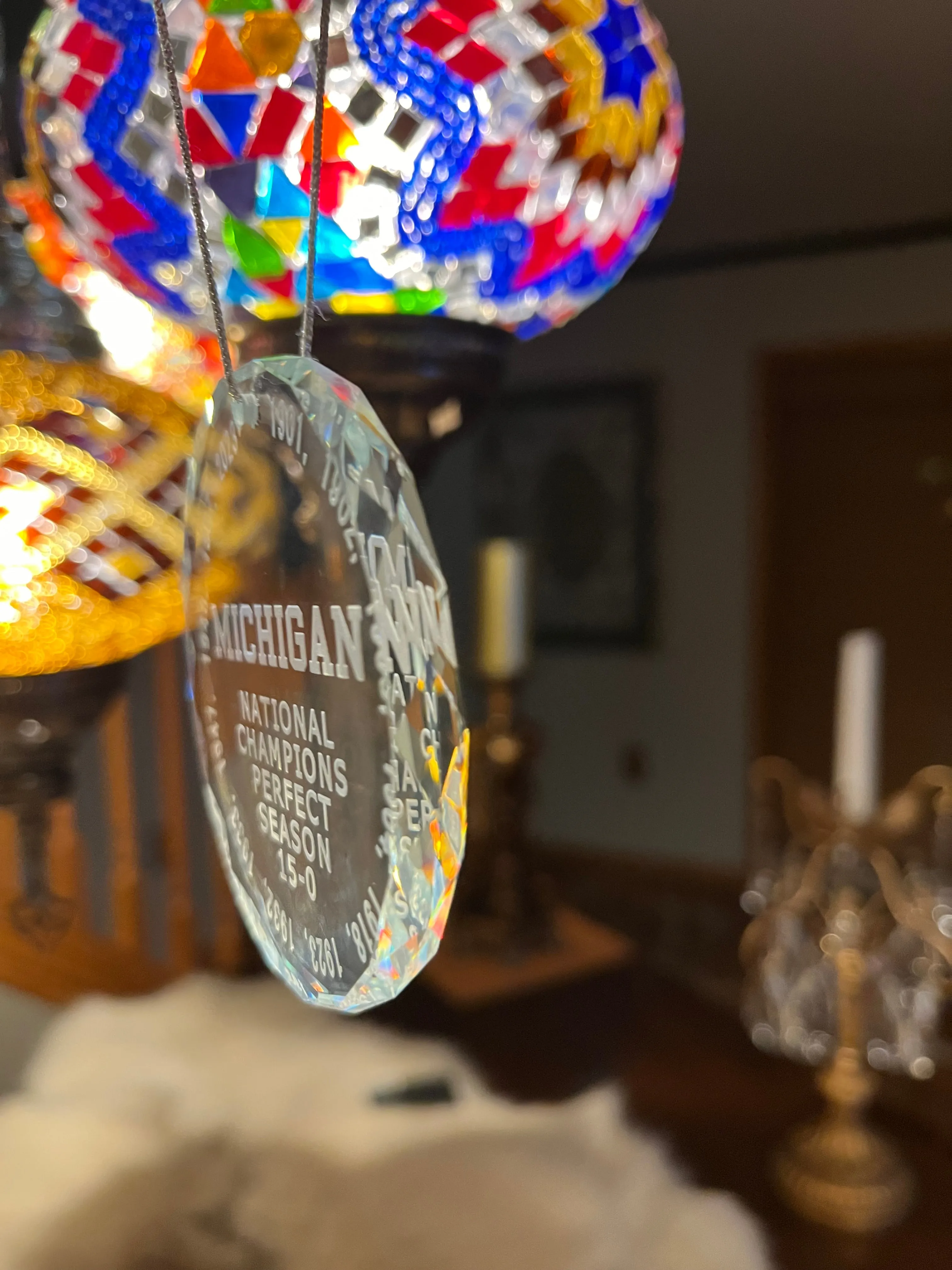 2023 UM University of Michigan Football National Championship all years Crystal Ornament Wolverines