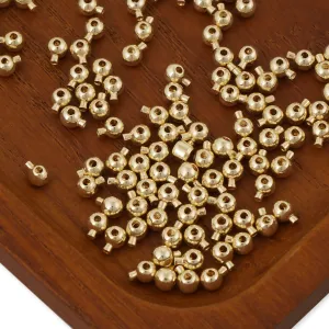 20PCS 14K Gold filled Crimp End Beads, 3.2*4.2mm with 0.8mm Hole 10406450