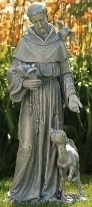 36.5"H St Francis W/deer Garden Statue
