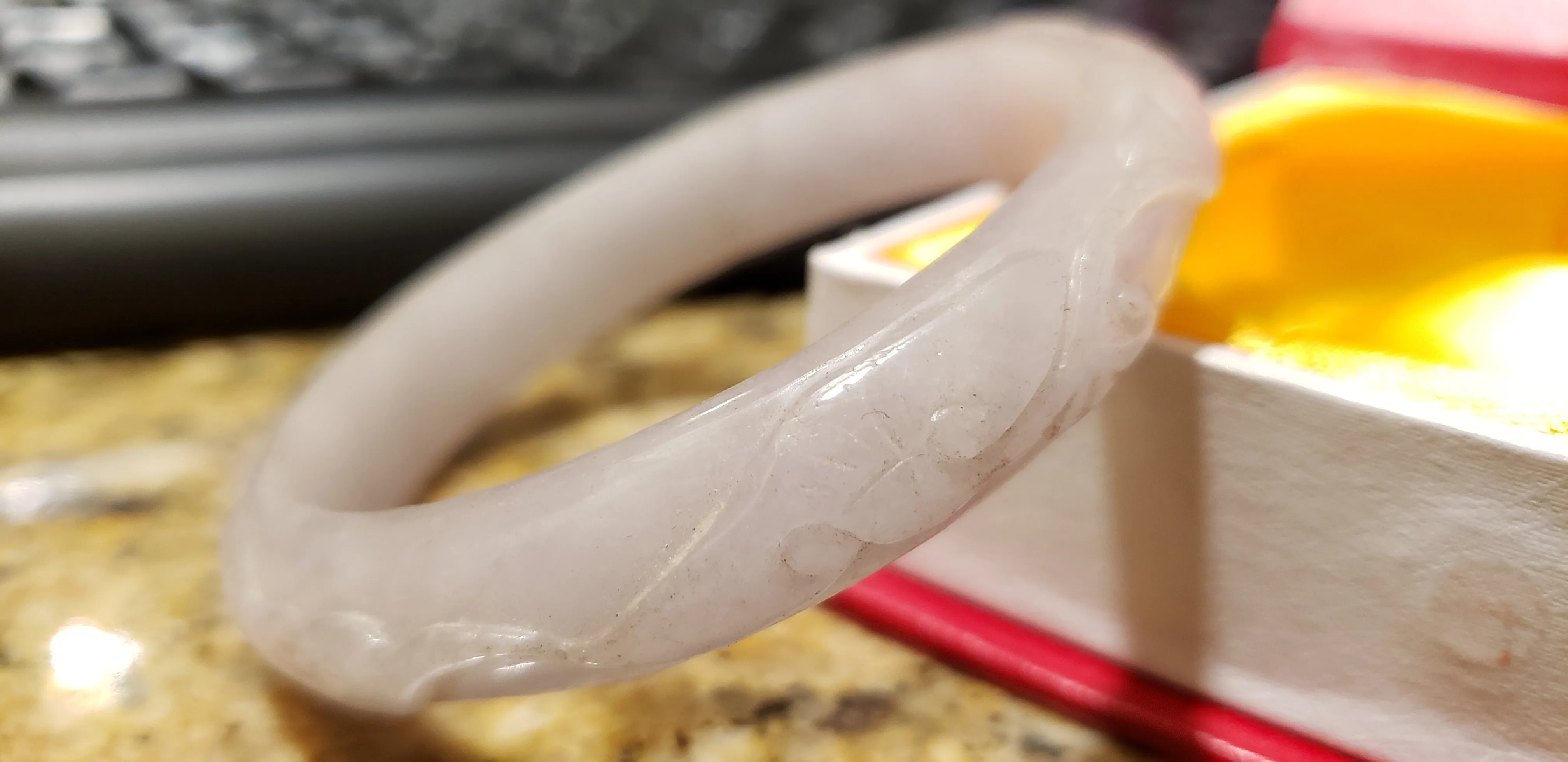 54/55/56mm Certified Natural Jadeite Emerald A*Jade Handcarved Bangle GX2022