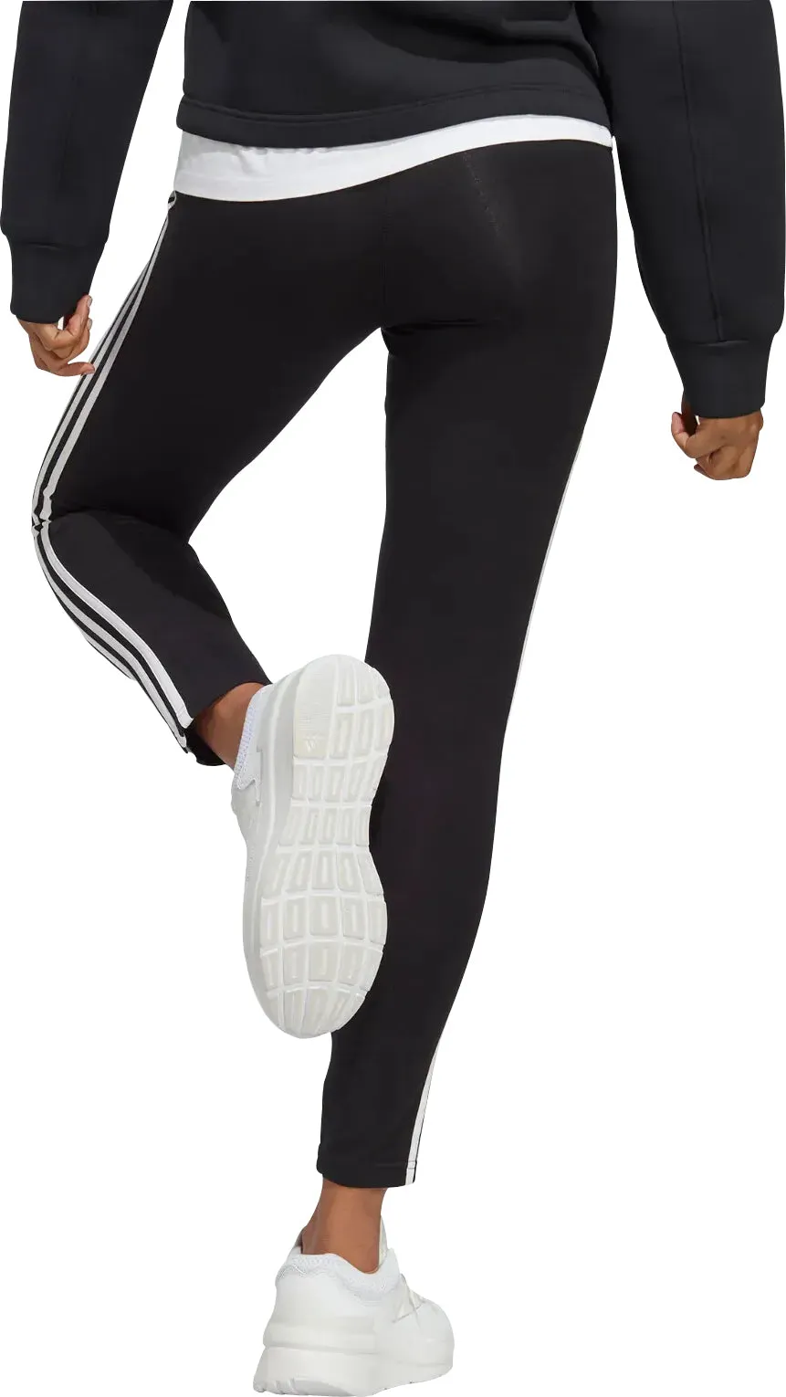 adidas Essentials 3 Stripes High Waisted Womens Long Tights - Black