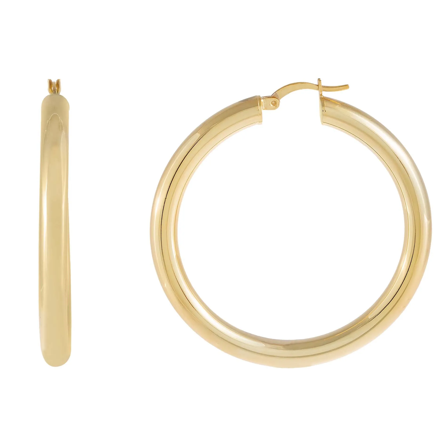 Adina Eden Chunky Hollow Hoop Earring