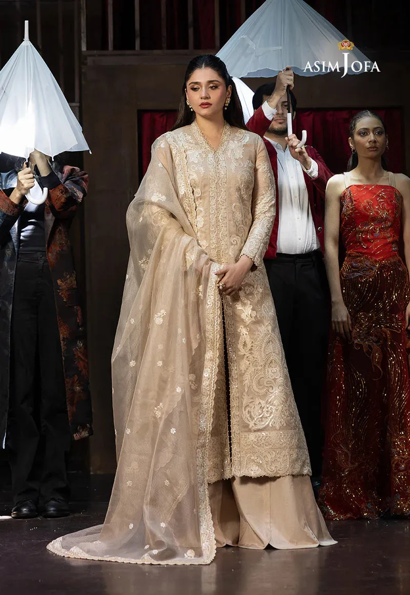 AJLLF-20 Embroidered Javeria Net 3 Pcs