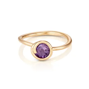 Amethyst Scroll Ring