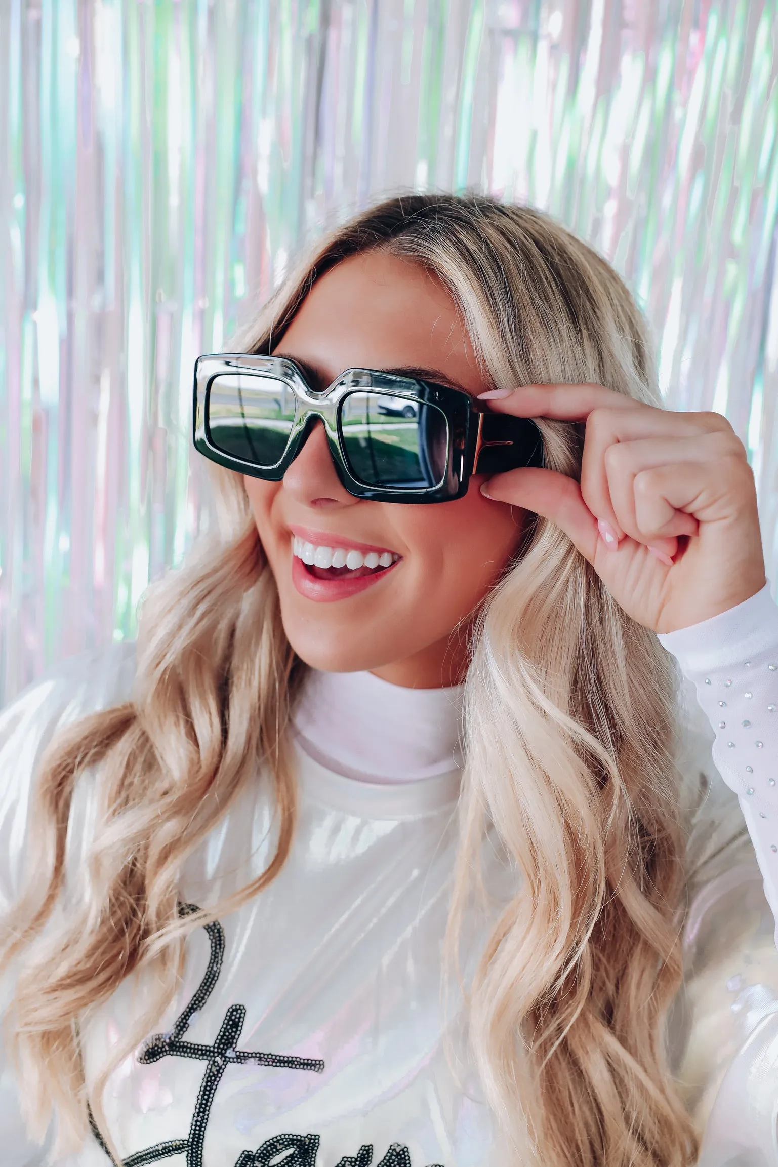 Ani Acetate Fashion Sunglasses - Black