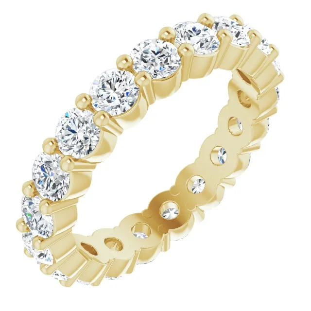 Anjolee Round Diamond Shared Prong  Eternity Band