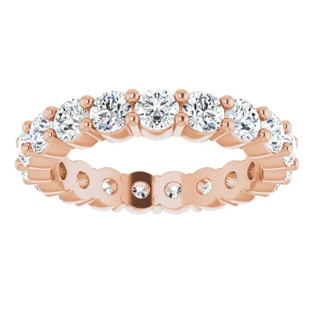 Anjolee Round Diamond Shared Prong  Eternity Band