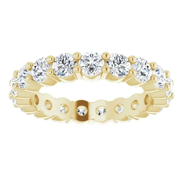 Anjolee Round Diamond Shared Prong  Eternity Band