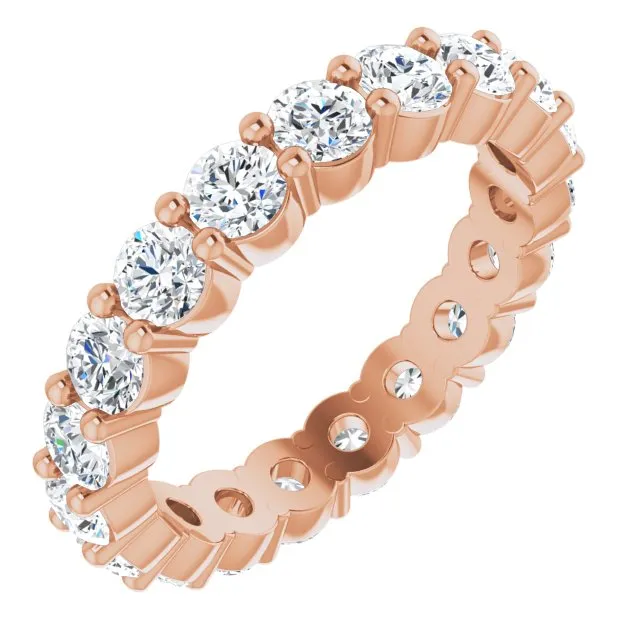 Anjolee Round Diamond Shared Prong  Eternity Band