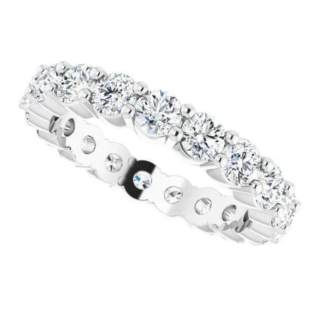 Anjolee Round Diamond Shared Prong  Eternity Band