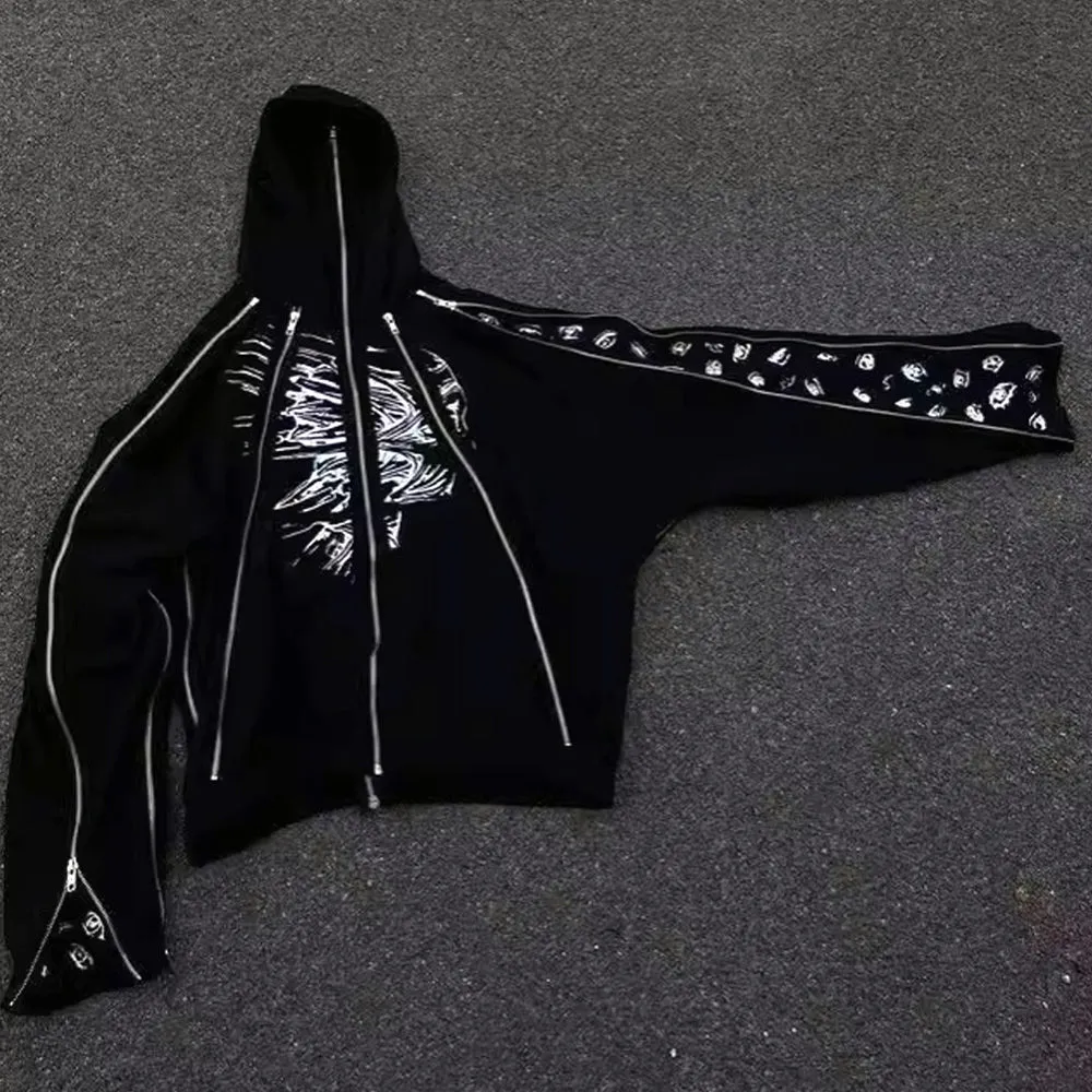 AokLok Dark Harajuku Zipper Hoodie