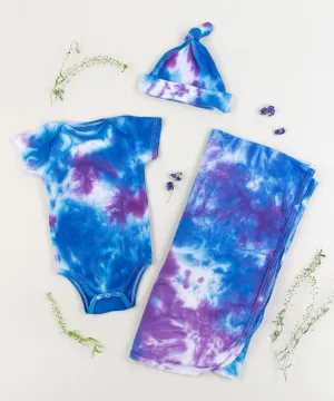Aphrodite Tie Dye Baby Bodysuit   Hat