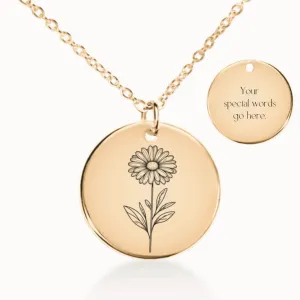 April Birth Flower Necklace
