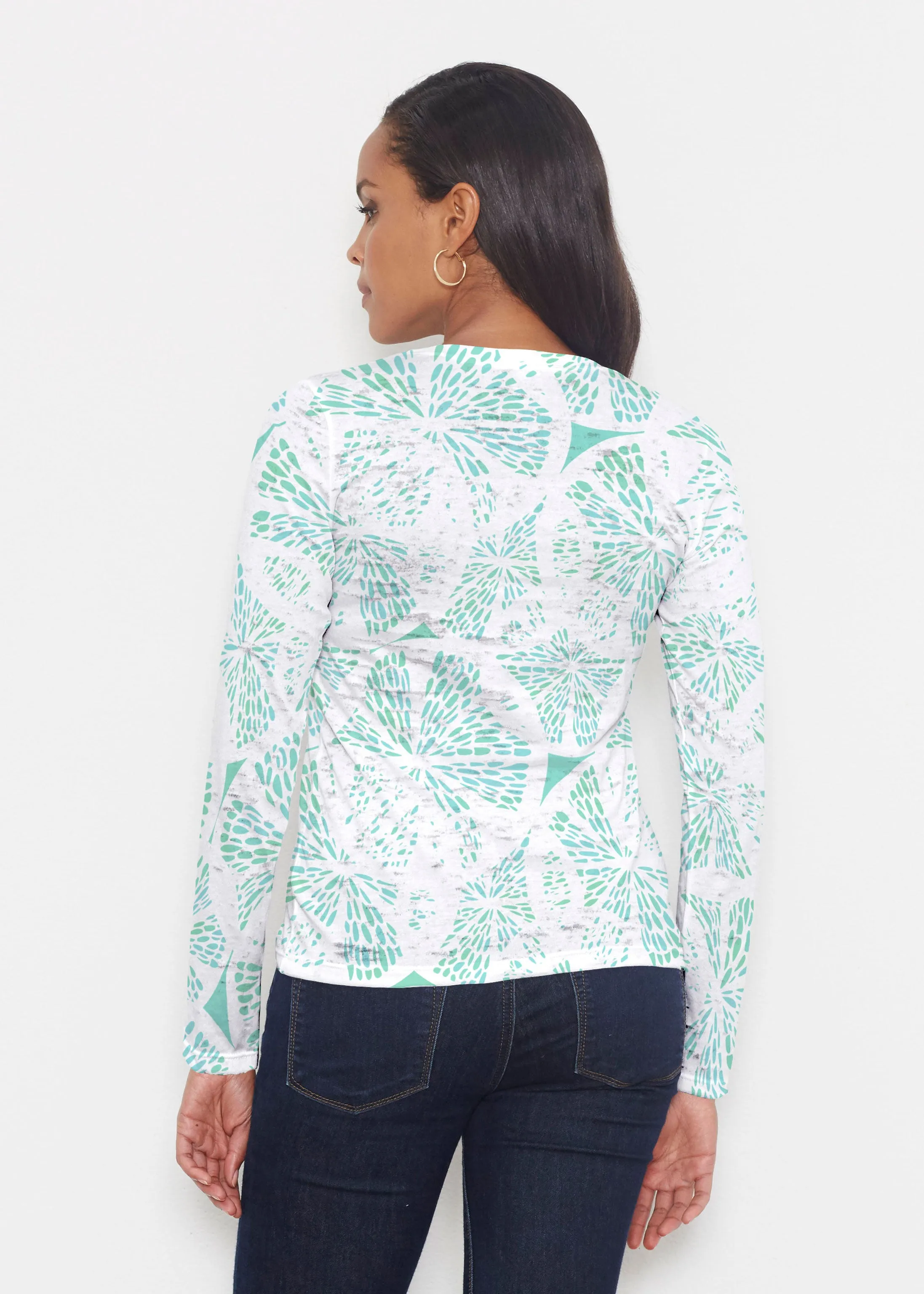 Aqua Citrus (7855) ~ Signature Long Sleeve Crew Shirt