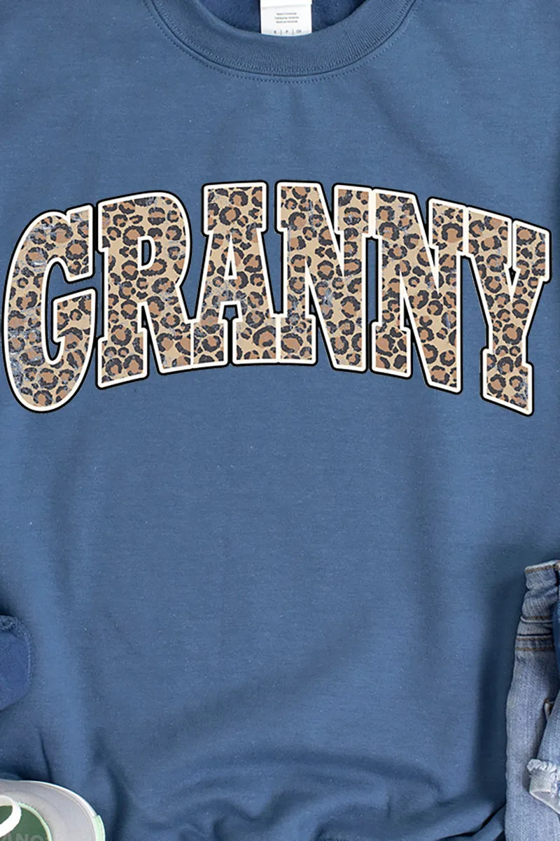 Arched Granny Leopard Heavy-weight Crew Sweatshirt