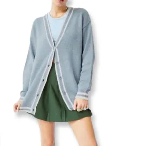 Aritzia Sunday Best Lamora Wool Blend Cardigan in Blue Size XS