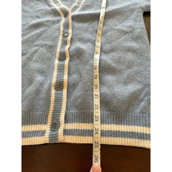 Aritzia Sunday Best Lamora Wool Blend Cardigan in Blue Size XS