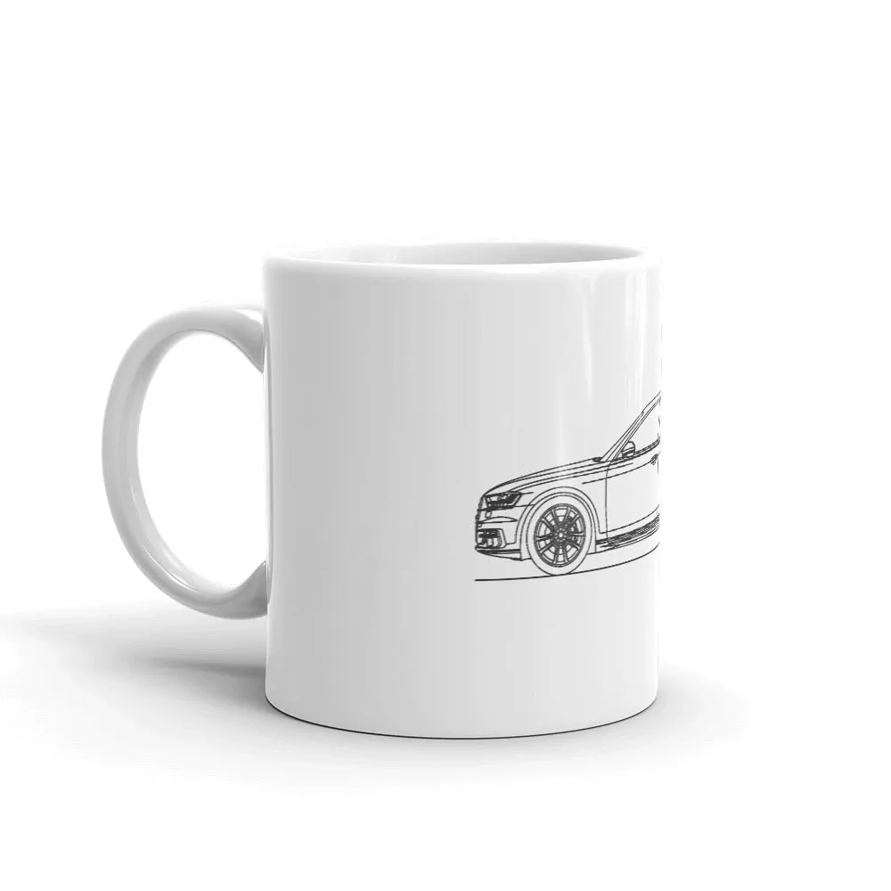 Audi D5 A8 Outline Mug