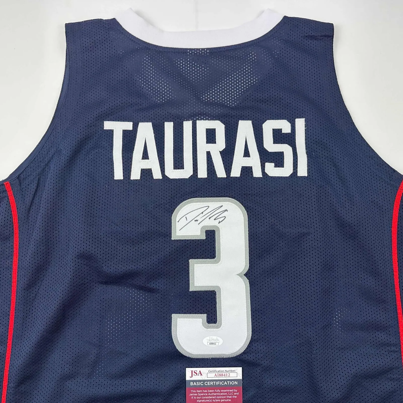 Autographed/Signed Diana Taurasi UConn Connecticut Blue College Jersey JSA COA