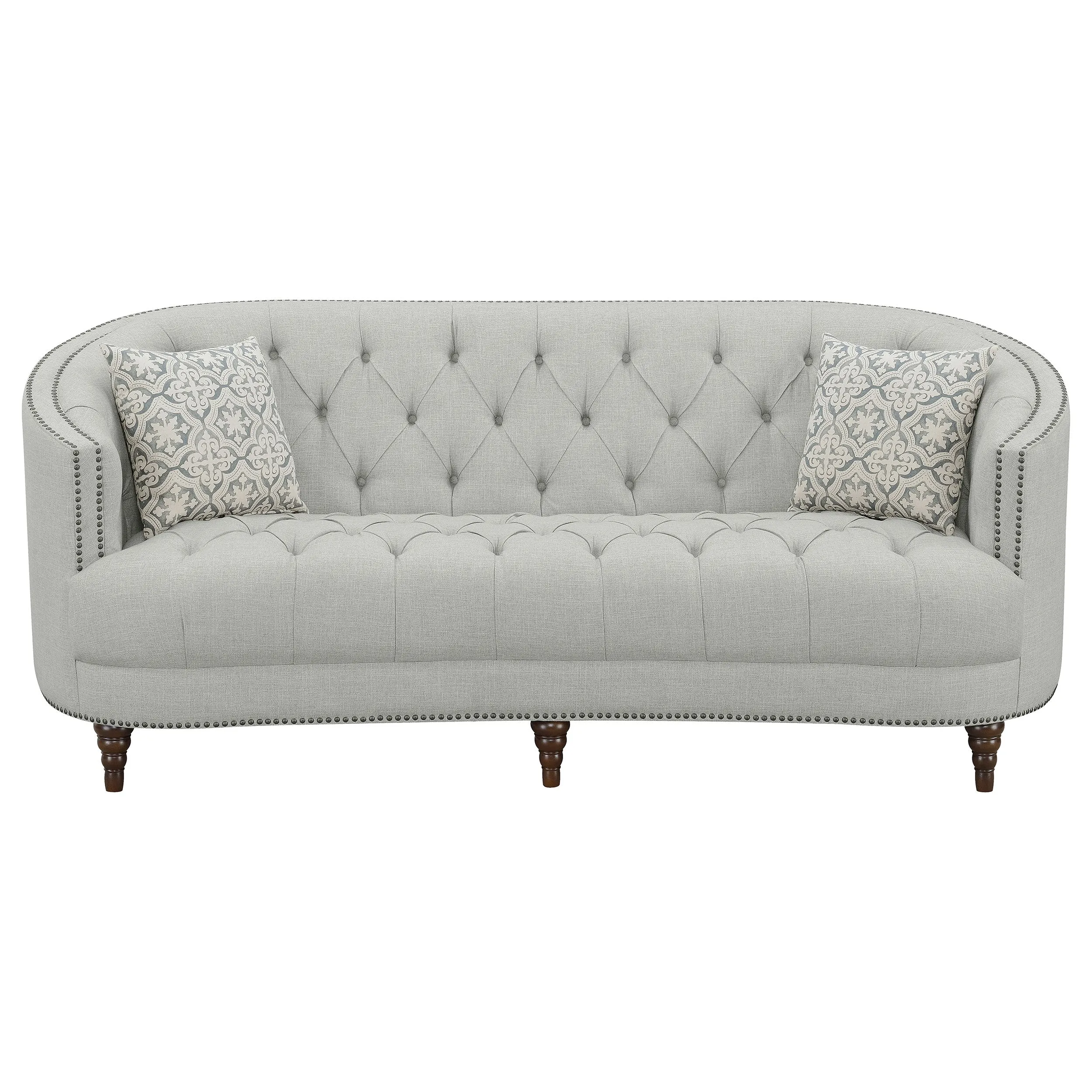 Avonlea Upholstered Sloped Arm Sofa Grey Fabric