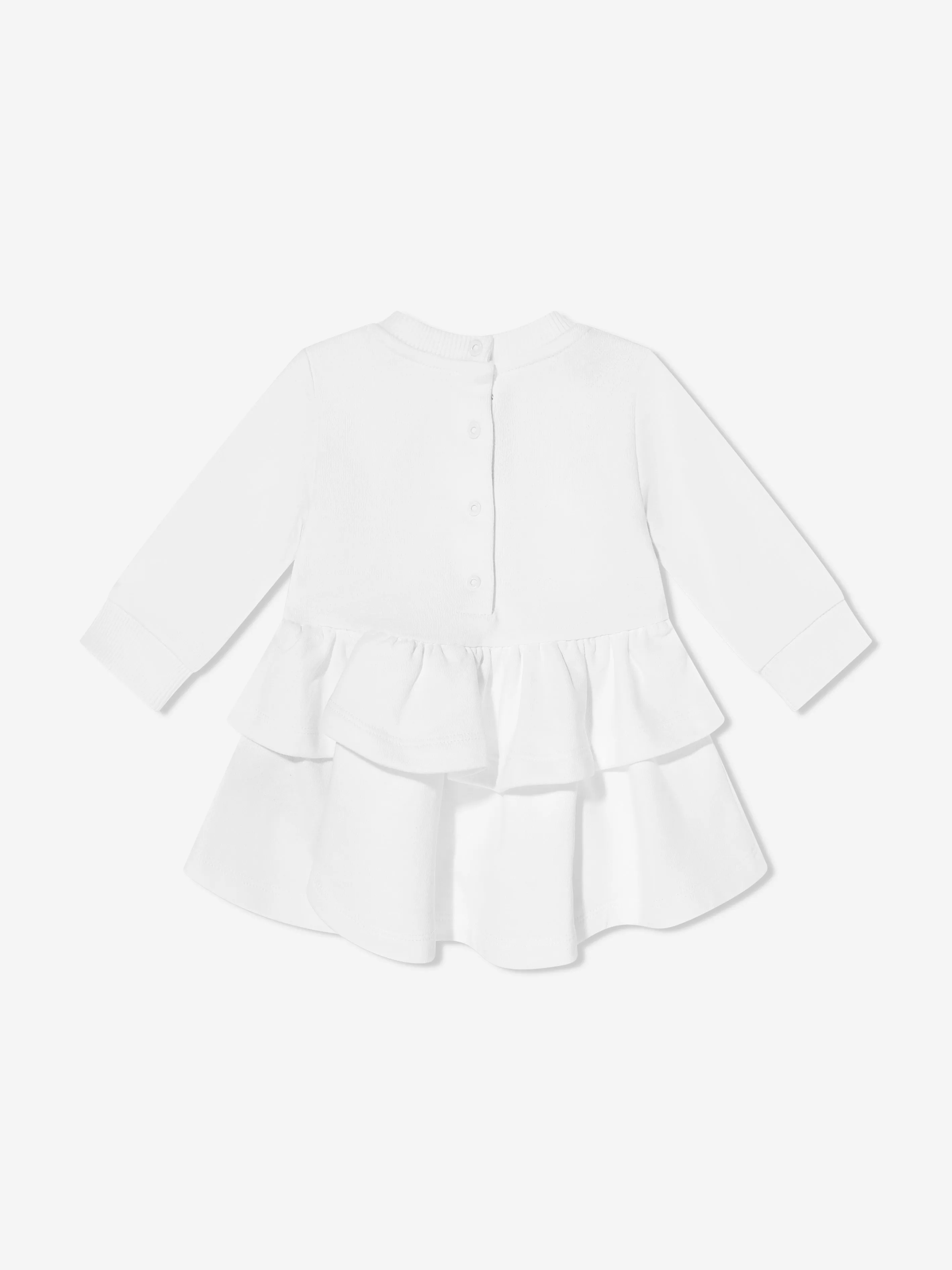 Baby Girls Logo Jersey Dress in White