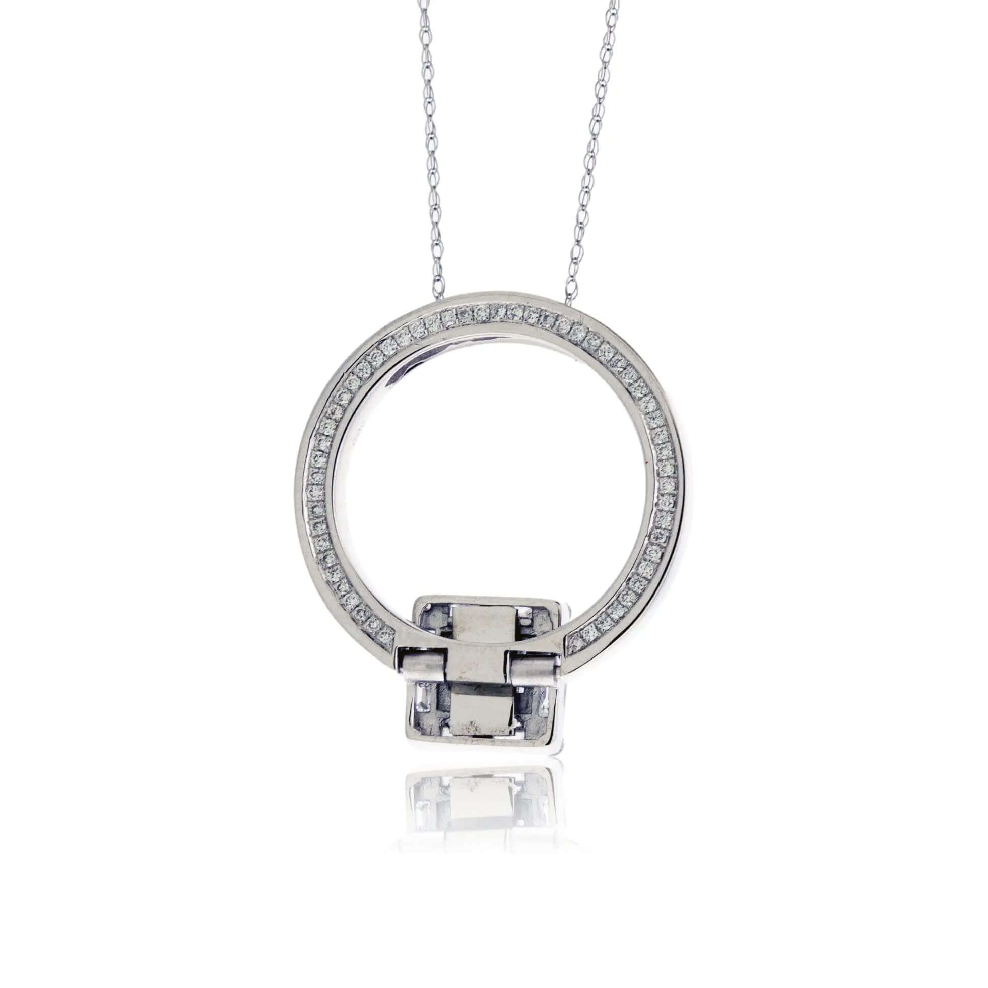 Baguette & Round Diamond Cluster Style Ring - Pendant