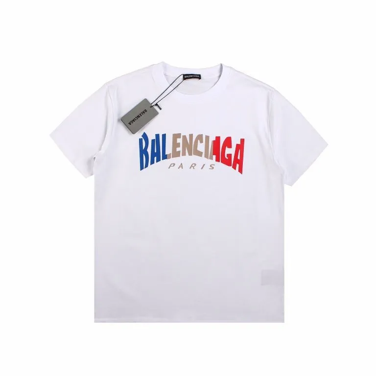 BALENCIAGA GRADIENT LOGO T-SHIRT WHITE