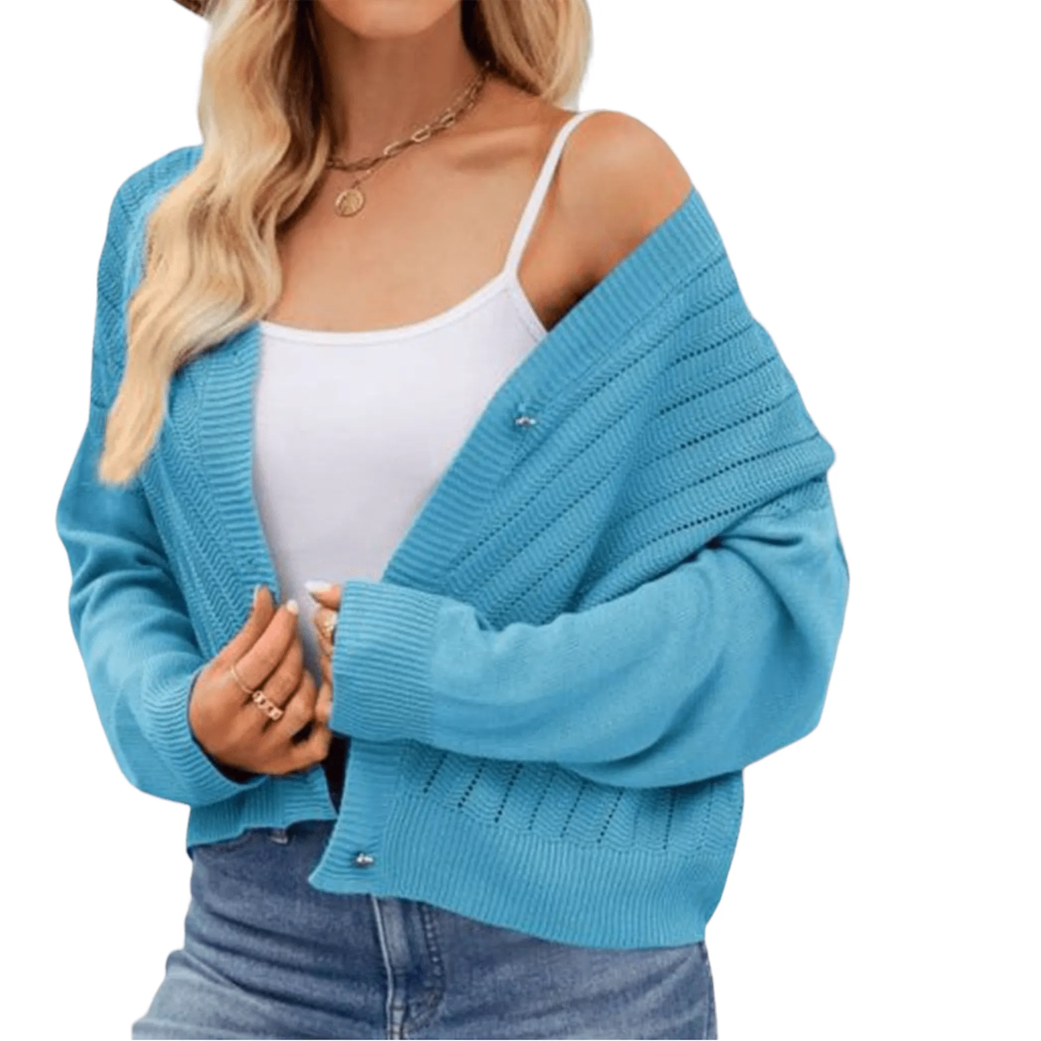 Balmy Days Button-Front Cardigan