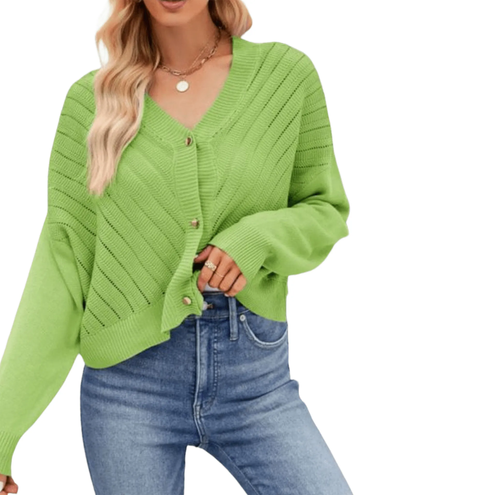 Balmy Days Button-Front Cardigan