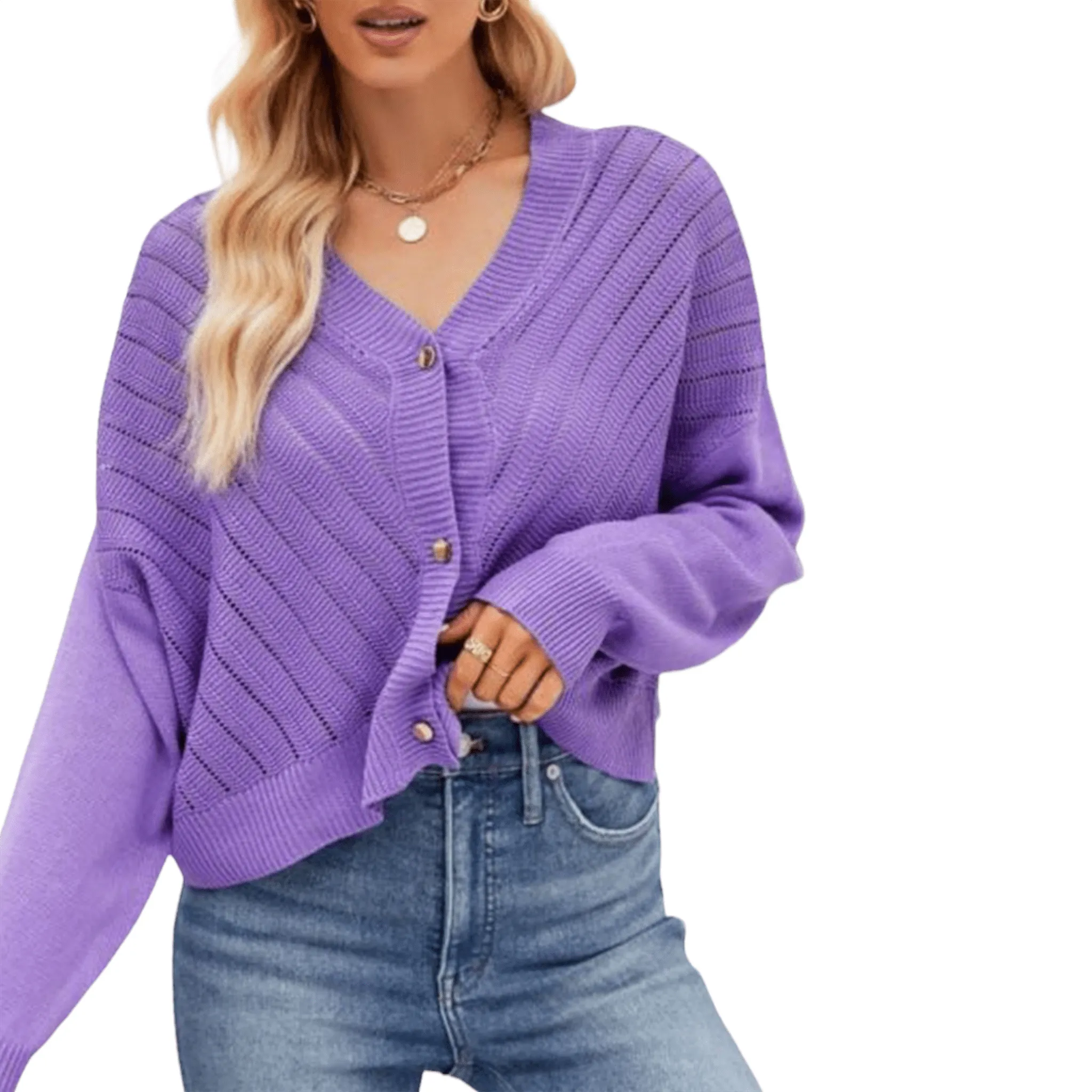 Balmy Days Button-Front Cardigan