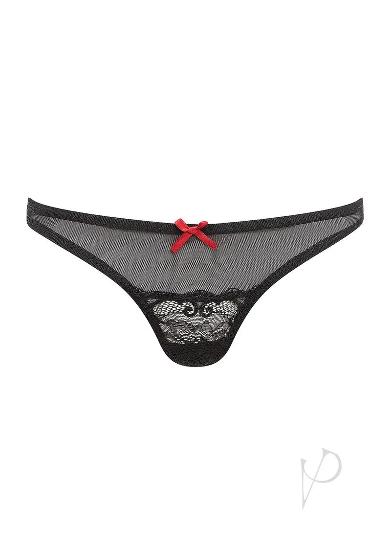 Barely B Mesh And Lace Panty Black