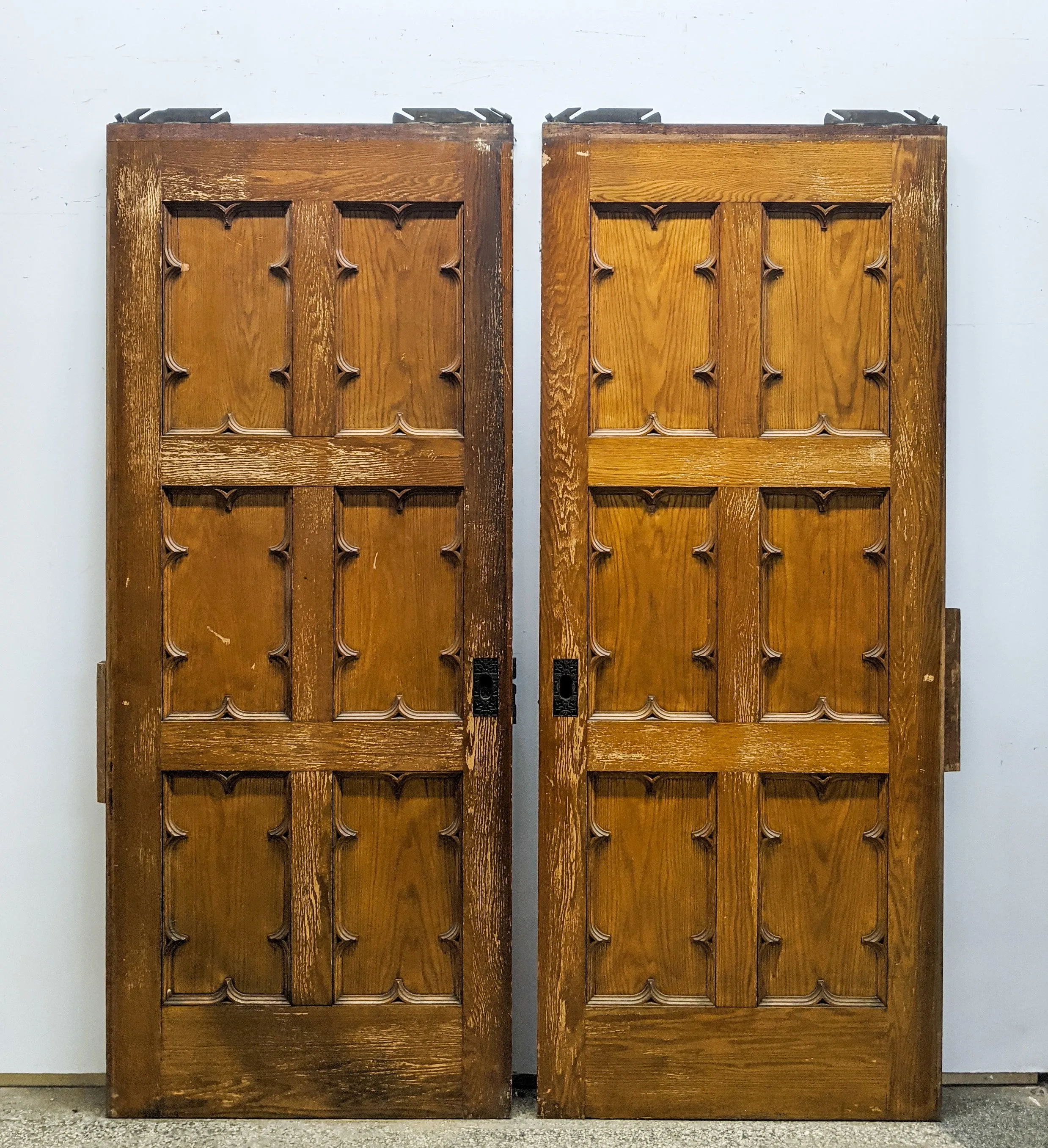 Baroque Style Quarter Folio Pair of Doors
