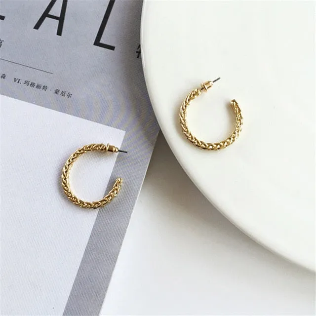 Basic circle small earrings Punk fashion earrings
