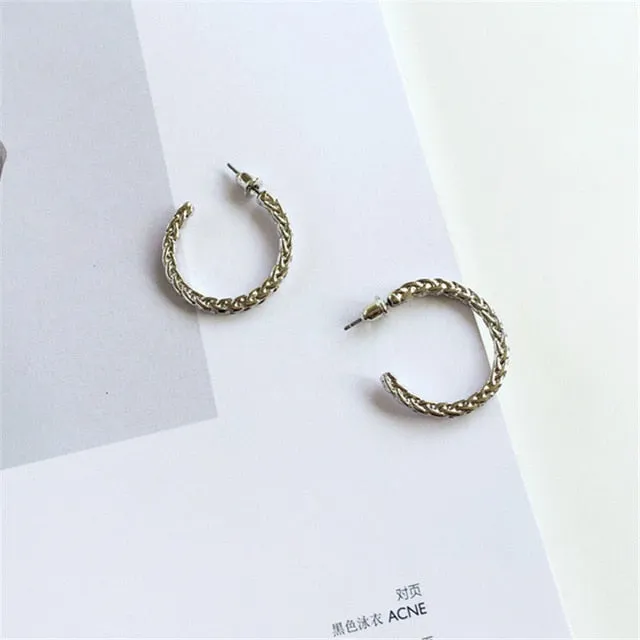 Basic circle small earrings Punk fashion earrings