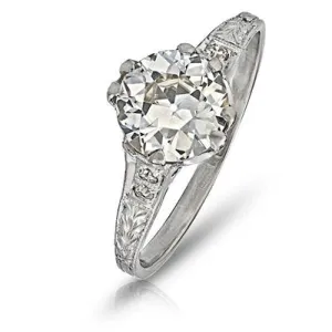 Beautiful Art Deco Engagement Ring Cathedral Style With Filagree