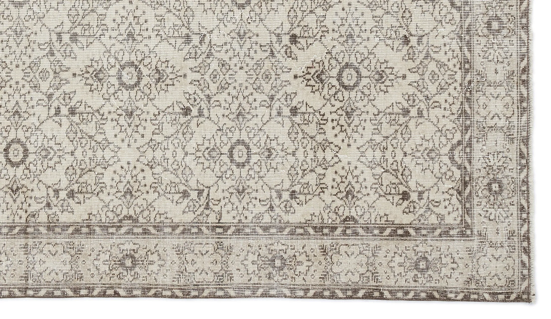 Beige Over Dyed Rug  I Retro Design Rug | Turkish Rug | Hand Weaving Rug  | Living Room Rug | Wool Rug | Vintage Rug | Tumbled Rug  | Naturel Rug | Boho Rug I   5'11'' x 10'3'' ft 181 x 313 cm